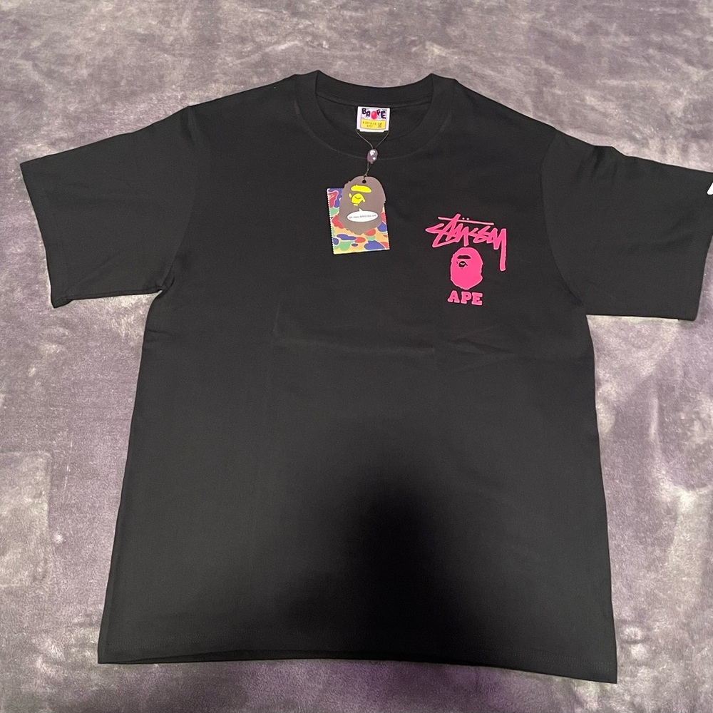 Bape X Stussy Collab T-Shirt Size Medium